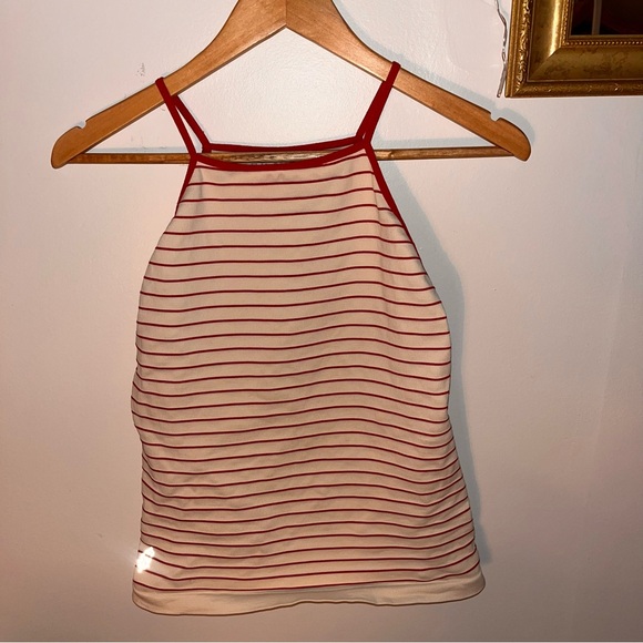 Red and Creamy White Strappy Tank - Picture 2 of 7